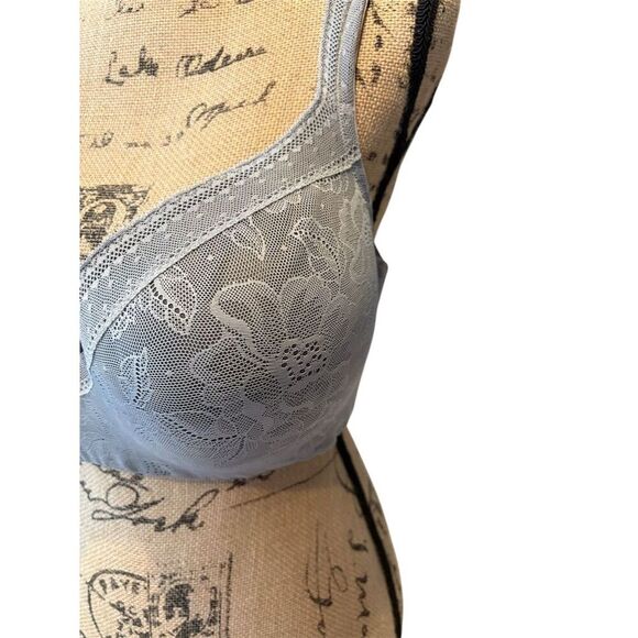 Cacique Women's Lace T-Shirt Bra 40F Gray Lightly Lined Underwire - Picture 4 of 13